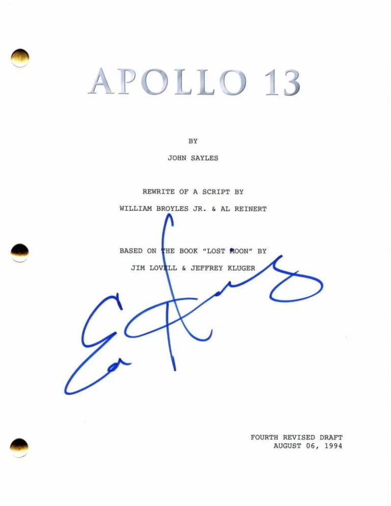ED HARRIS SIGNED AUTOGRAPH APOLLO 13 FULL MOVIE SCRIPT - STARRING AS GENE KRANZ