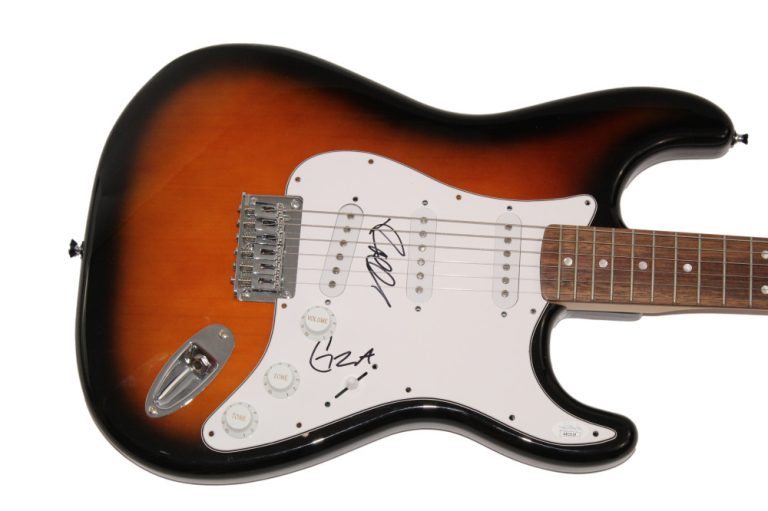 GZA & RAEKWON SIGNED AUTOGRAPH FENDER ELECTRIC GUITAR - WU-TANG CLAN W/ JSA COA