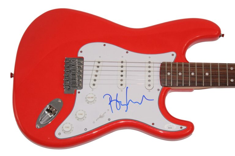 BARRY MANILOW SIGNED AUTOGRAPH RED FENDER ELECTRIC GUITAR - LEGEND ICON JSA COA