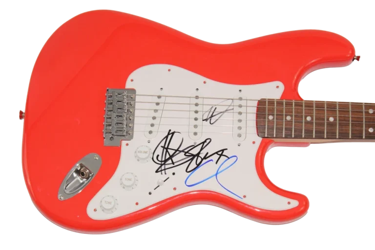 5 SECONDS OF SUMMER 5SOS SIGNED AUTOGRAPH RED FENDER ELECTRIC GUITAR W/ JSA COA