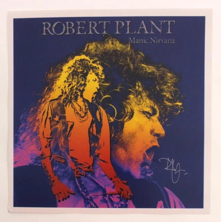 ROBERT PLANT SIGNED AUTOGRAPH 12X12 MANIC NIRVANA ALBUM FLAT - LED ZEPPELIN JSA