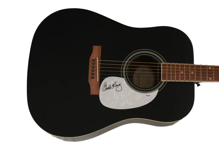 CAROLE KING SIGNED AUTOGRAPH GIBSON EPIPHONE ACOUSTIC GUITAR - TAPESTRY PSA COA