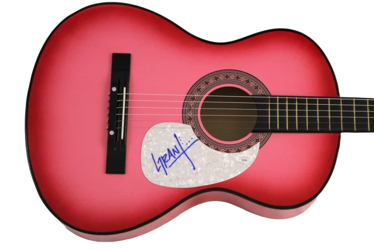 GRANT MICKELSON SIGNED AUTOGRAPH PINK GUITAR - TAYLOR SWIFT THE AGENCY JSA COA