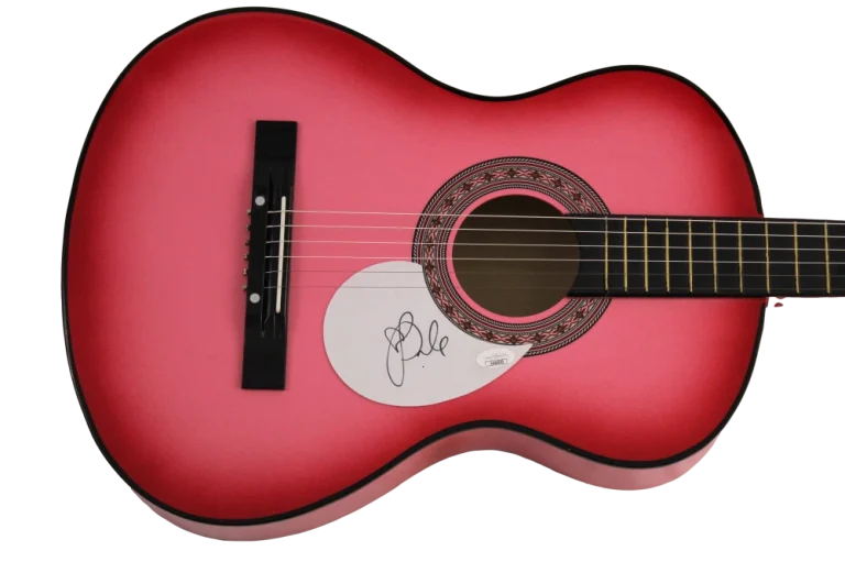 PINK ALECIA MOORE SIGNED AUTOGRAPH FULL SIZE ACOUSTIC GUITAR - VERY RARE JSA COA