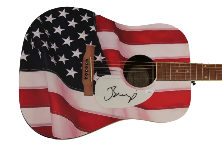 JOHN COUGAR MELLENCAMP SIGNED AUTOGRAPH CUSTOM EPIPHONE ACOUSTIC GUITAR JSA COA