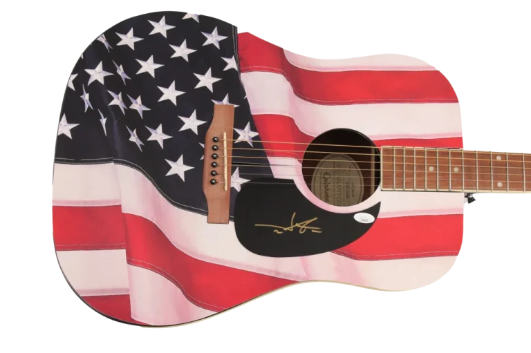 JIMMIE ALLEN SIGNED AUTOGRAPH CUSTOM GIBSON EPIPHONE ACOUSTIC GUITAR - JSA COA