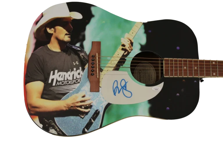 BRAD PAISLEY SIGNED AUTOGRAPH CUSTOM GIBSON EPIPHONE ACOUSTIC GUITAR 1/1 JSA COA