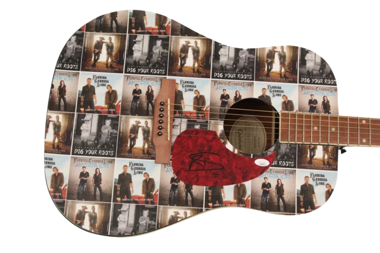 BRIAN KELLEY SIGNED AUTOGRAPH CUSTOM ACOUSTIC GUITAR FLORIDA GEORGIA LINE JSA
