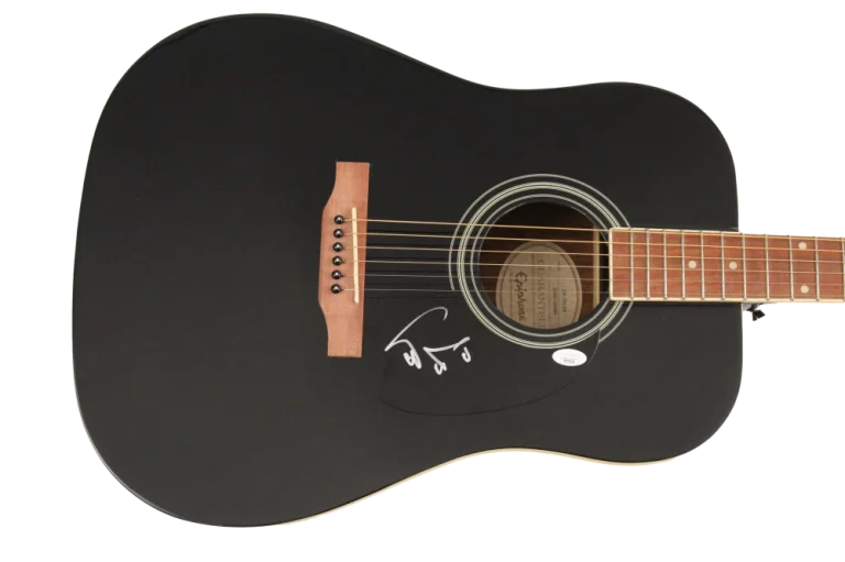 TREY ANASTASIO SIGNED AUTOGRAPH GIBSON EPIPHONE ACOUSTIC GUITAR PHISH JSA COA