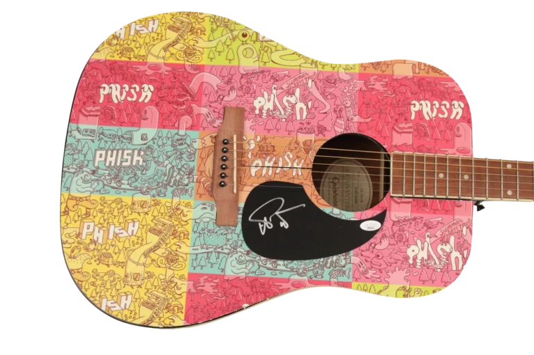 TREY ANASTASIO SIGNED AUTOGRAPH CUSTOM ACOUSTIC GUITAR PHISH FULL SIGNATURE JSA