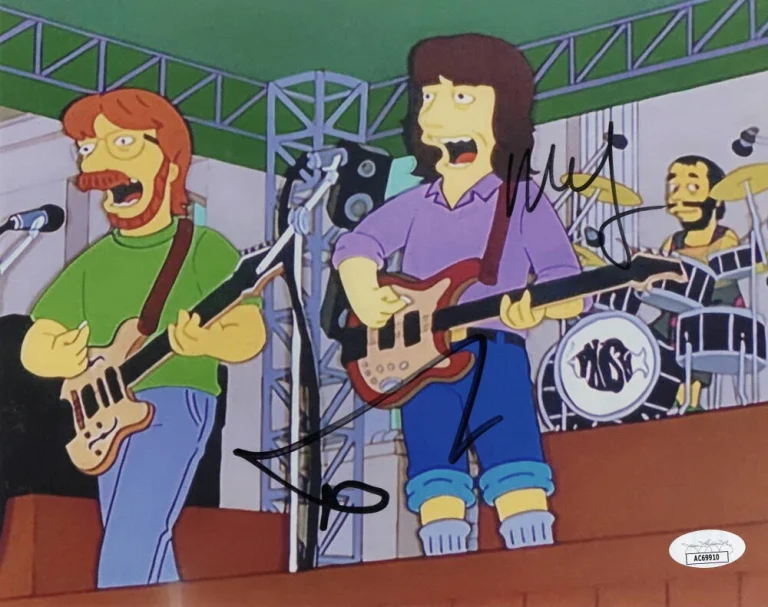TREY ANASTASIO & MIKE GORDON SIGNED AUTOGRAPH 8X10 PHOTO SIMPSONS PHISH JSA COA