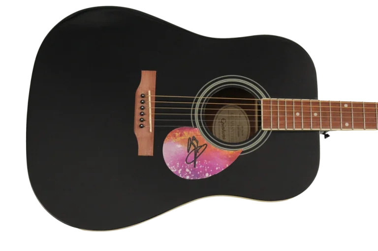 JIMMY PAGE SIGNED AUTOGRAPH GIBSON EPIPHONE ACOUSTIC GUITAR - LED ZEPPELIN JSA