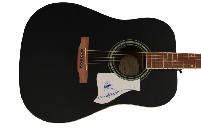 JOHN DENVER SIGNED AUTOGRAPH GIBSON EPIPHONE ACOUSTIC GUITAR FOLK ROCK ICON JSA