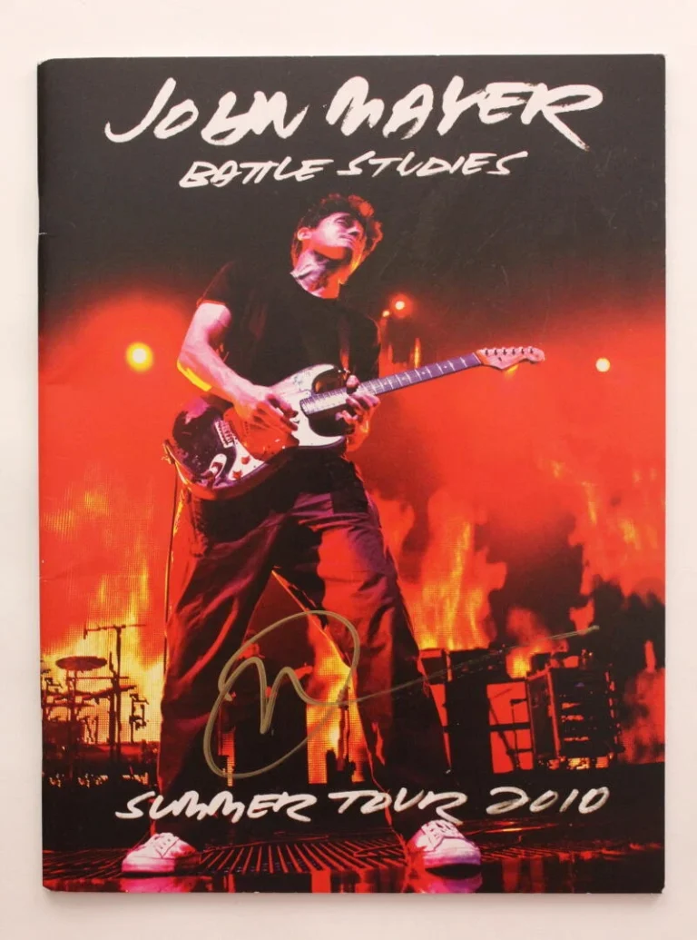 JOHN MAYER SIGNED AUTOGRAPH BATTLE STUDIOS SUMMER 2010 TOUR PROGRAM BOOK JSA COA