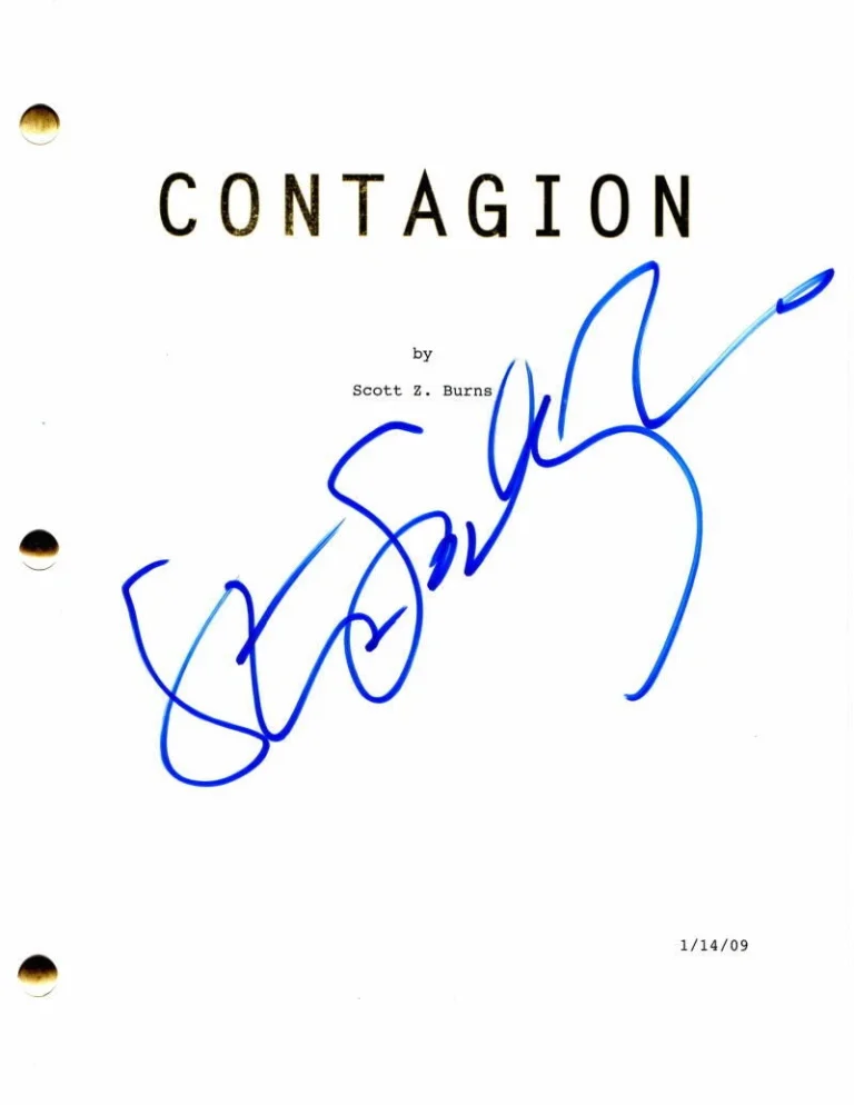 STEVEN SODERBERGH SIGNED AUTOGRAPH CONTAGION FULL MOVIE SCRIPT - KATE WINSLET