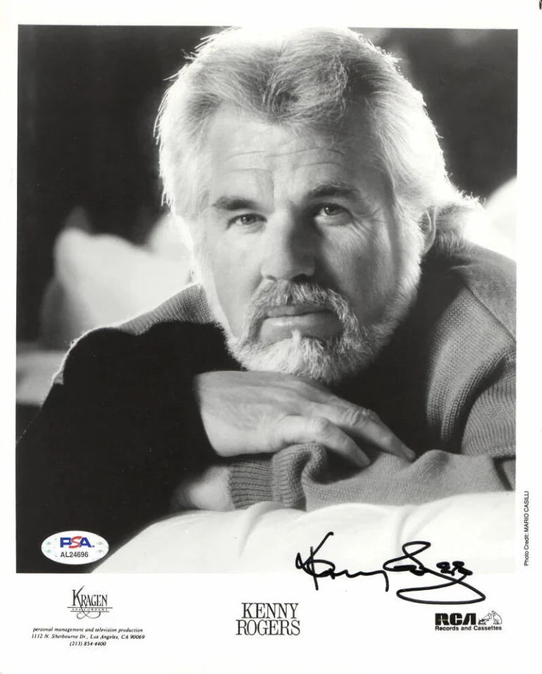 KENNY ROGERS SIGNED AUTOGRAPH 8x10 PHOTO - THE GAMBLER, SHARE YOUR LOVE PSA COA