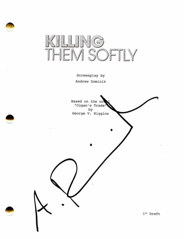 ANDREW DOMINIK SIGNED AUTOGRAPH KILLING THEM SOFTLY FULL MOVIE SCRIPT BRAD PITT