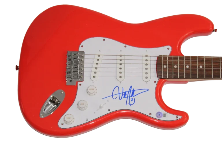 BILLY STRINGS SIGNED AUTOGRAPH RED FENDER ELECTRIC GUITAR - RARE! HOME BECKETT