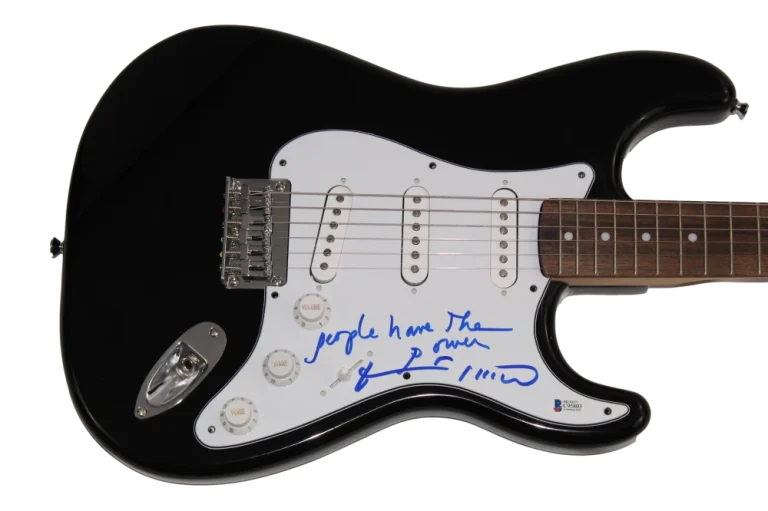 PATTI SMITH SIGNED AUTOGRAPH FENDER ELECTRIC GUITAR PEOPLE HAVE THE POWER - BAS