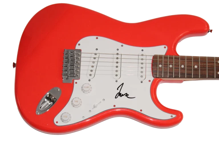 TAYLOR HAWKINS SIGNED AUTOGRAPH RED FENDER ELECTRIC GUITAR FOO FIGHTERS W/ JSA
