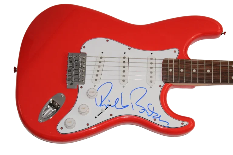 RICHARD BRANSON SIGNED AUTOGRAPH RED FENDER ELECTRIC GUITAR VIGRIN GALACTIC JSA