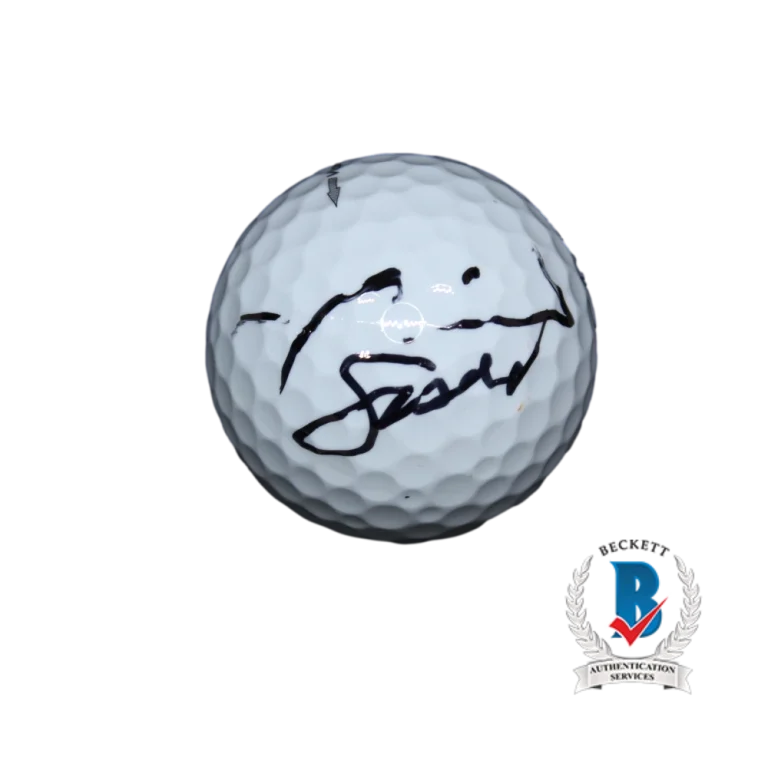 JORDAN SPIETH SIGNED AUTOGRAPH AUGUSTA MASTERS LOGO GOLF BALL - 2015 CHAMP BAS