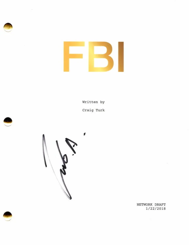 ZEEKO ZAKI SIGNED AUTOGRAPH FBI FULL PILOT SCRIPT - OMAR OA W/ MISSY PEREGRYM