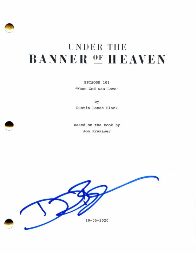 DUSTIN LANCE BLACK SIGNED AUTOGRAPH UNDER THE BANNER OF HEAVEN FULL PILOT SCRIPT