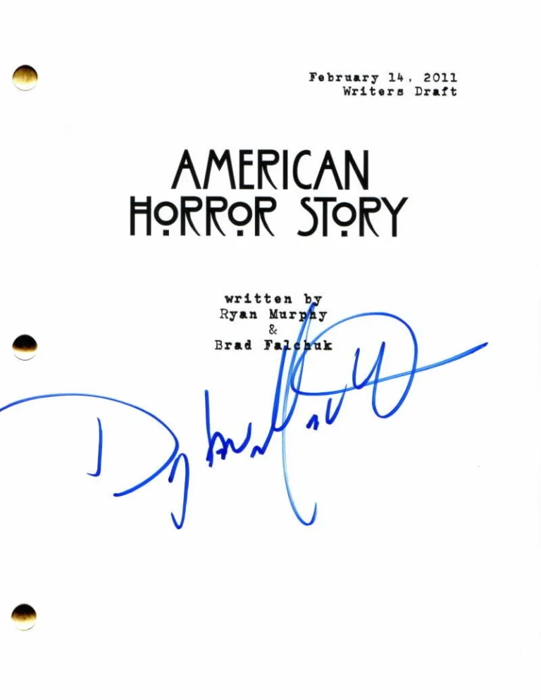 DYLAN MCDERMOTT SIGNED AUTOGRAPH AMERICAN HORROR STORY FULL PILOT SCRIPT - RARE!