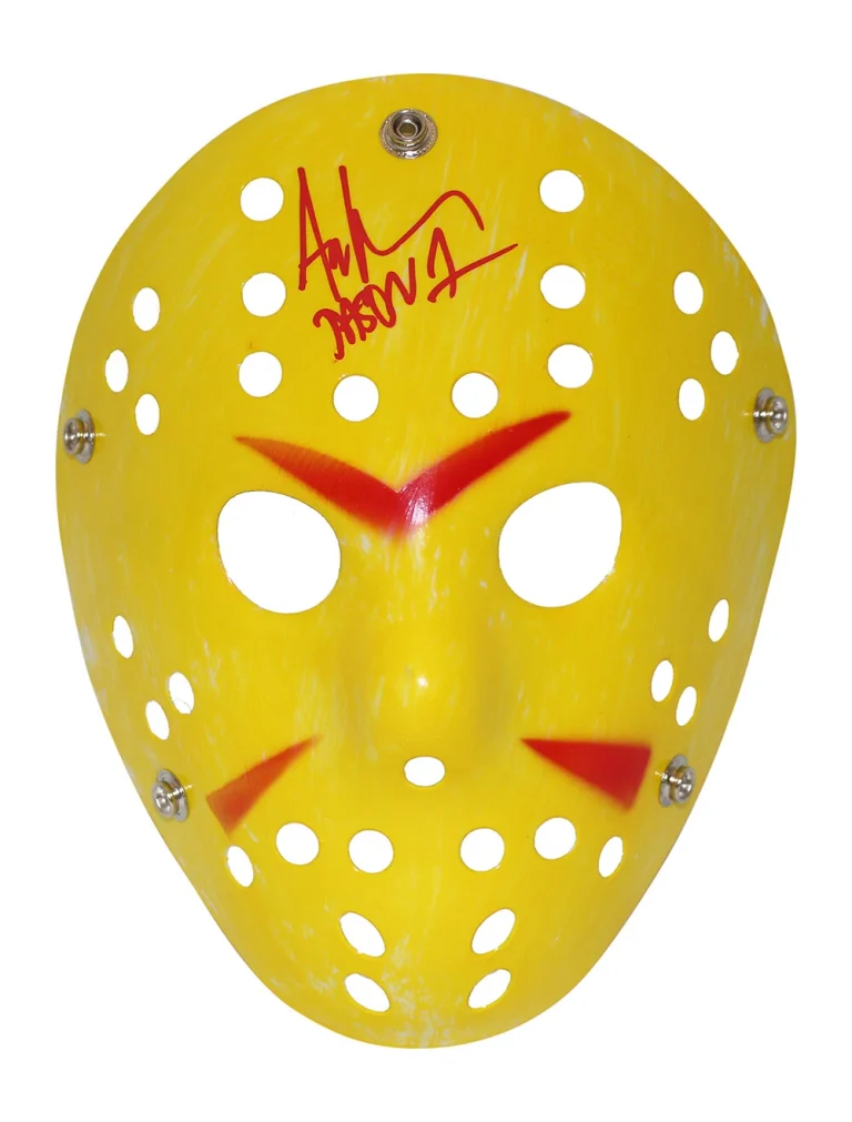 Ari Lehman Autographed/Signed Friday The 13th Yellow Mask Jason Beckett 36377