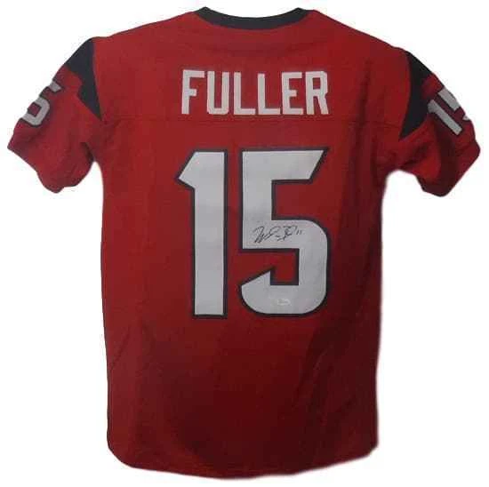 Will Fuller Autographed/Signed Pro Style Red XL Jersey JSA 15128