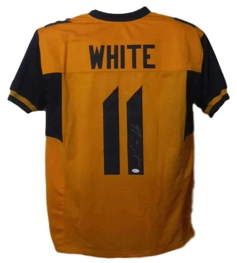 Kevin White Autographed/Signed College Style XL Yellow Jersey JSA 20054