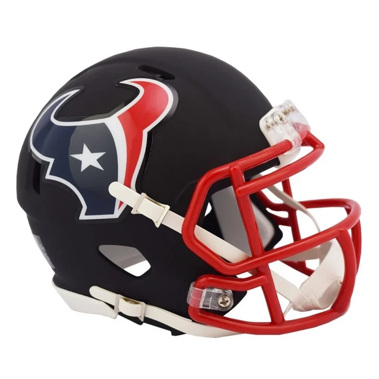 Houston Texans Flat Black Matte Speed Mini Helmet Riddell New In Box 10685