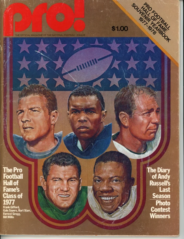 1977-78 Pro! Magazine Pro Football Hall Of Fame Souvenir Yearbook 37430