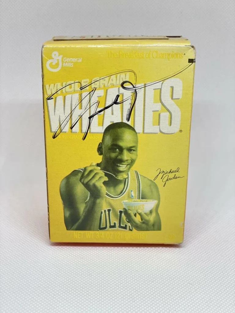 MICHAEL JORDAN SIGNED AUTOGRAPH MINI WHEATES BOX - BASKETBALL LEGEND W/ JSA LOA