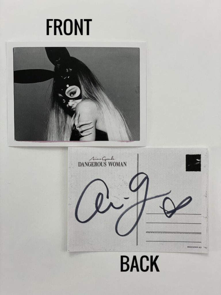 ARIANA GRANDE SIGNED AUTOGRAPH DANGEROUS WOMAN 3X4 PROMO POSTCARD - VERY RARE!