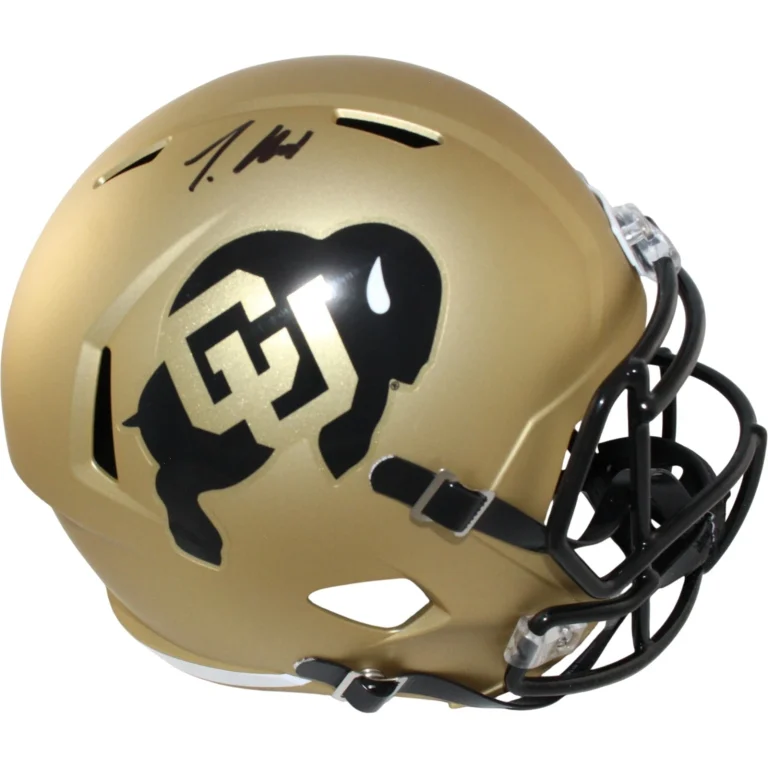 Travis Hunter Autographed Colorado Buffaloes F/S Helmet Beckett Witness 57948
