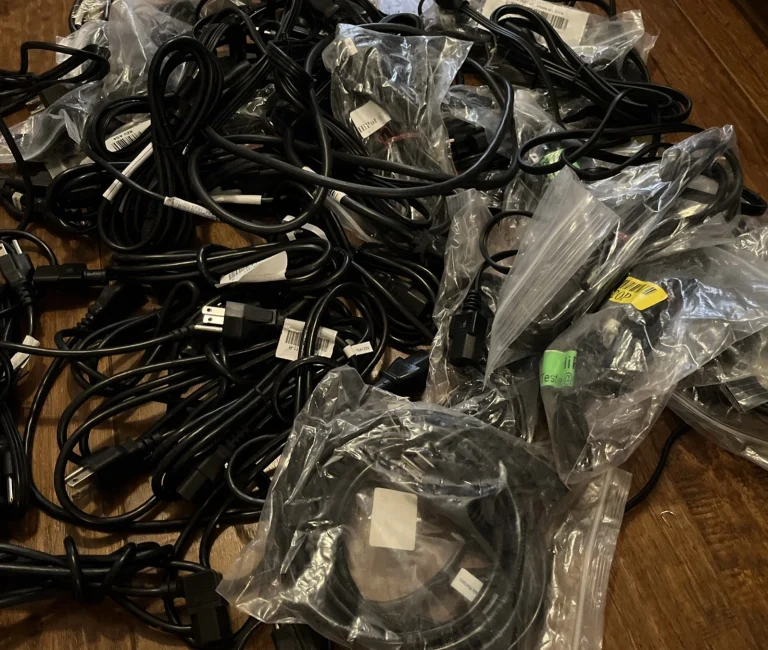 Mixed Lot of 47 Three Prong AC Power Cords Standard Electrical Cables