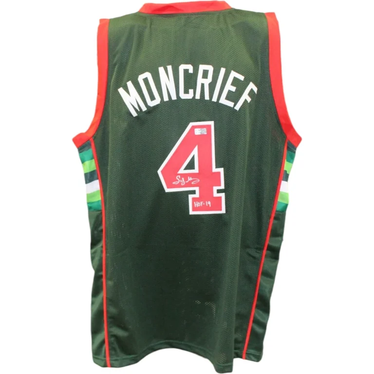 Sidney Moncrief Autographed/Signed Pro Style Sz XL Green Jersey HOF TRI 57914