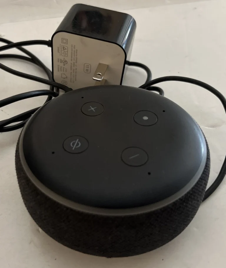 Amazon Echo Dot 3rd Gen Smart Speaker Charcoal Black D9N29T with Power Adapter