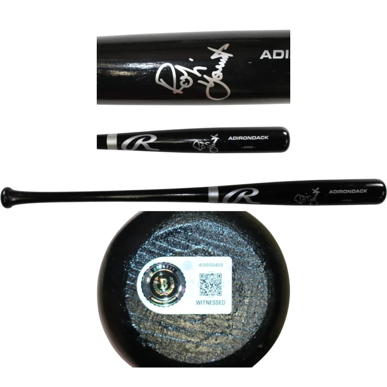 Robin Yount Autographed Milwaukee Brewers Baseball Bat Beckett Witness 58188