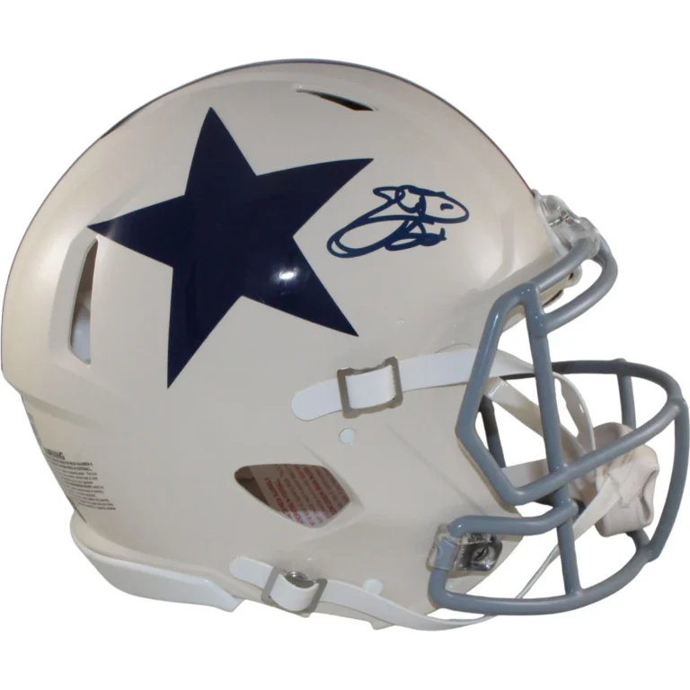 Emmitt Smith Autographed Dallas Cowboys Authentic Retro Helmet Beckett 57526