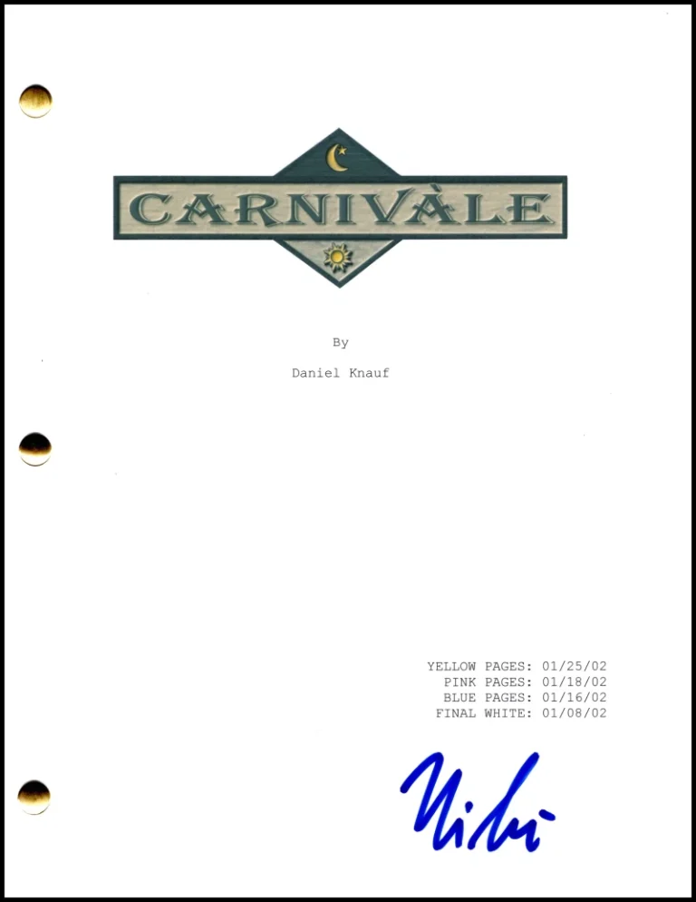 Nick Stahl Signed Autograph Carnivale Full Pilot Script Screenplay - Ben Hawkins