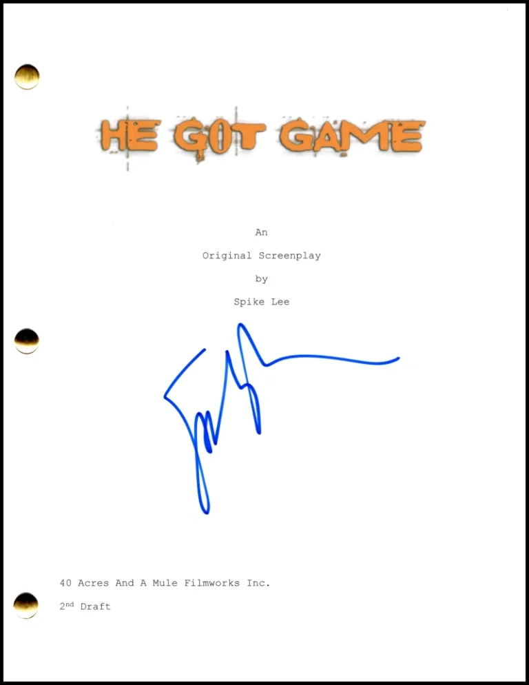 Spike Lee Signed Autograph He Got Game Full Script Screenplay w/ Denzel