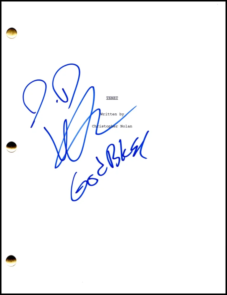 John David Washington Signed Autograph Christopher Nolan Tenet Full Script