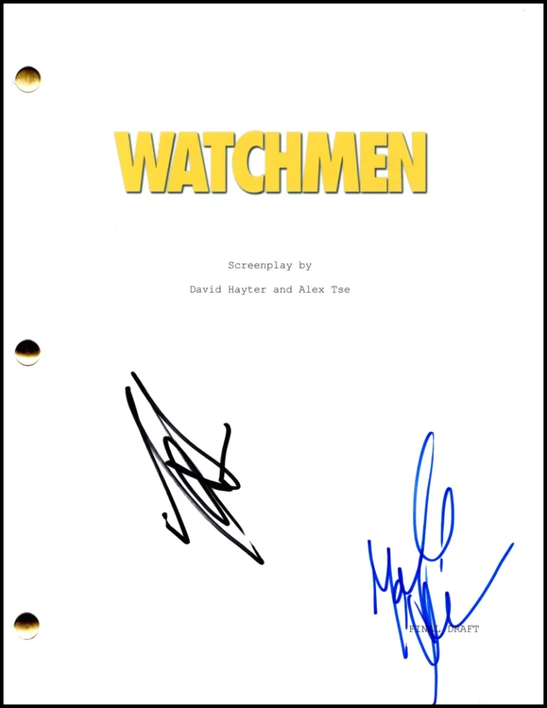 Malin Akerman & Jeffrey Dean Morgan Signed Autograph Watchmen Full Script