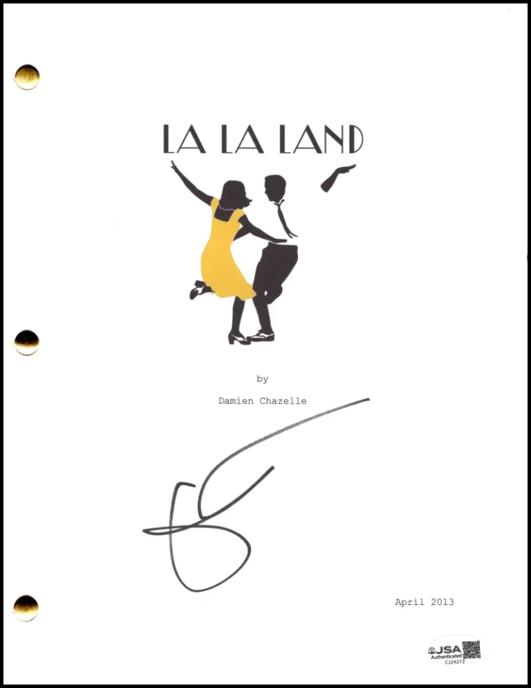 Emma Stone Signed Autograph La La Land Full Movie Script Screenplay w/ JSA COA