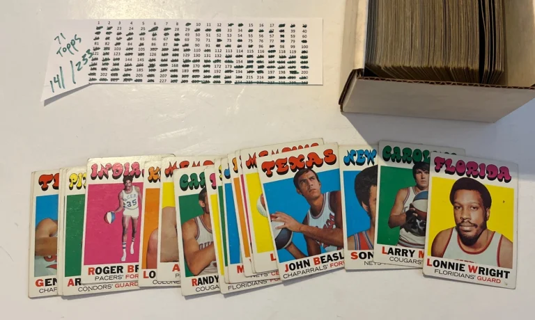 1971-72 Topps Basketball Partial Set 141/233 Cards