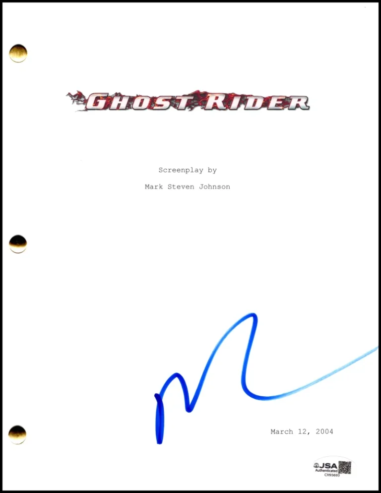 Nicolas Cage Signed Autograph Ghost Rider Full Script Screenplay w/ JSA COA