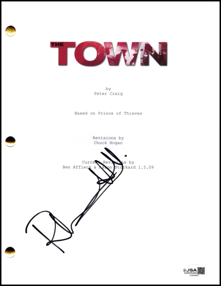 Rebecca Hall Signed Autograph The Town Full Script Screenplay - Claire JSA COA